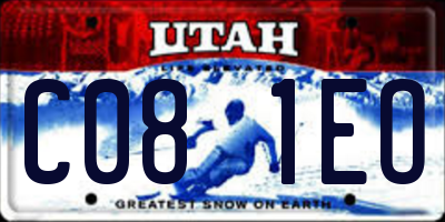 UT license plate C081EO