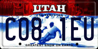 UT license plate C081EU