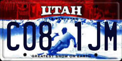 UT license plate C081JM