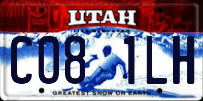UT license plate C081LH