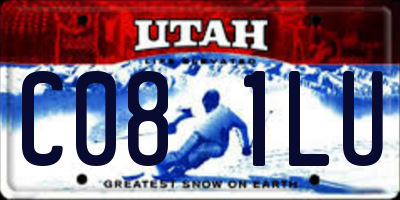 UT license plate C081LU