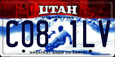 UT license plate C081LV