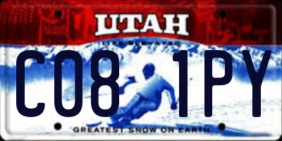 UT license plate C081PY