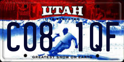 UT license plate C081QF
