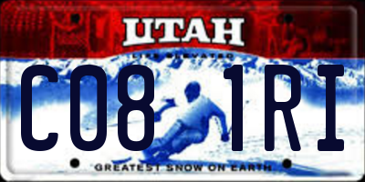 UT license plate C081RI