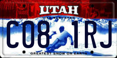 UT license plate C081RJ