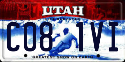 UT license plate C081VI