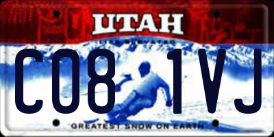 UT license plate C081VJ