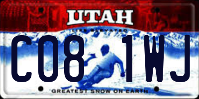 UT license plate C081WJ