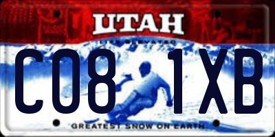 UT license plate C081XB