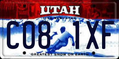 UT license plate C081XF