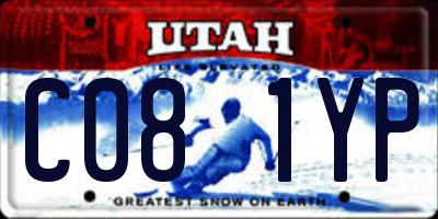UT license plate C081YP