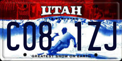 UT license plate C081ZJ
