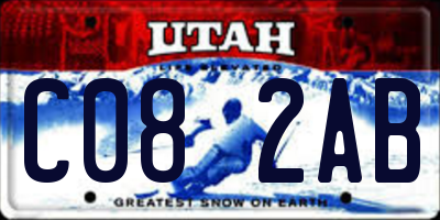 UT license plate C082AB