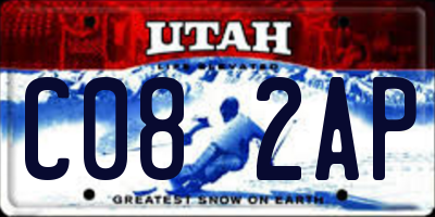 UT license plate C082AP