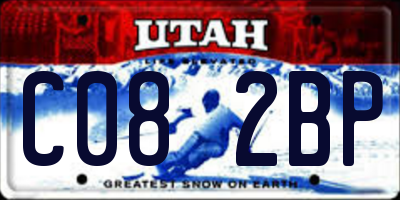 UT license plate C082BP