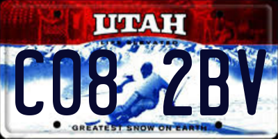 UT license plate C082BV