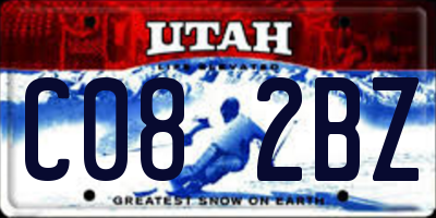 UT license plate C082BZ