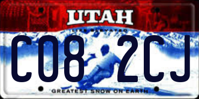 UT license plate C082CJ