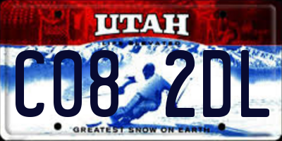 UT license plate C082DL