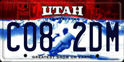 UT license plate C082DM