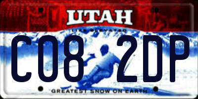 UT license plate C082DP