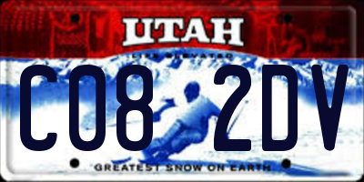 UT license plate C082DV