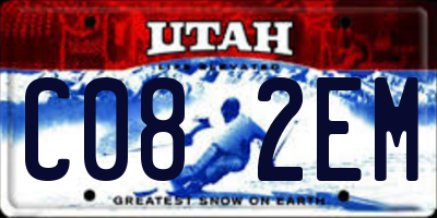 UT license plate C082EM