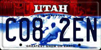 UT license plate C082EN