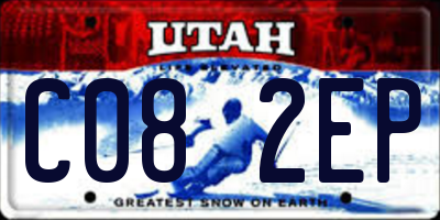 UT license plate C082EP