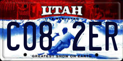 UT license plate C082ER