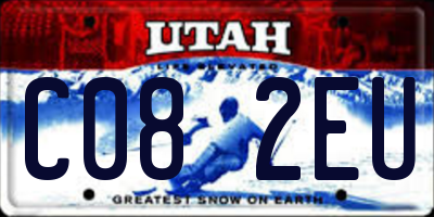 UT license plate C082EU