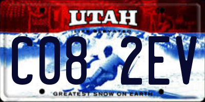 UT license plate C082EV
