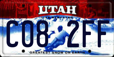 UT license plate C082FF