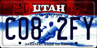 UT license plate C082FY