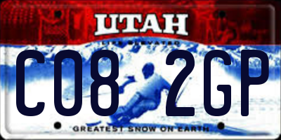 UT license plate C082GP