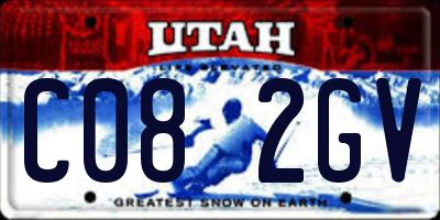 UT license plate C082GV