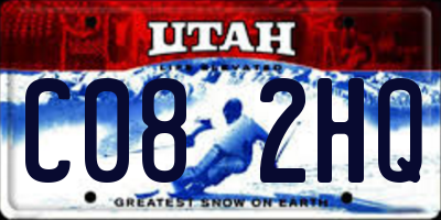 UT license plate C082HQ