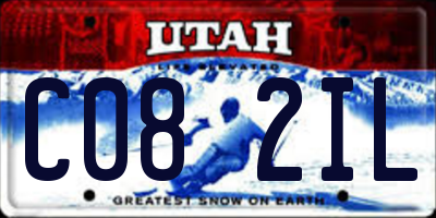 UT license plate C082IL