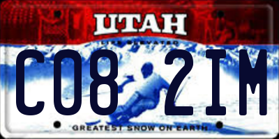 UT license plate C082IM
