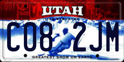 UT license plate C082JM