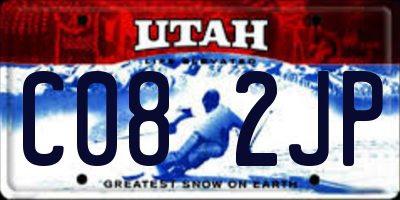 UT license plate C082JP