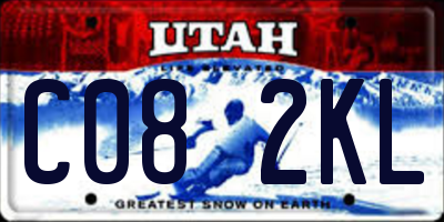 UT license plate C082KL