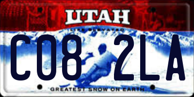 UT license plate C082LA