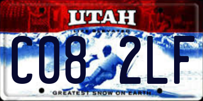 UT license plate C082LF