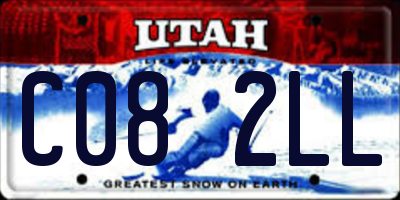 UT license plate C082LL