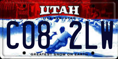 UT license plate C082LW