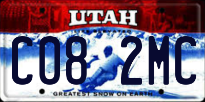 UT license plate C082MC