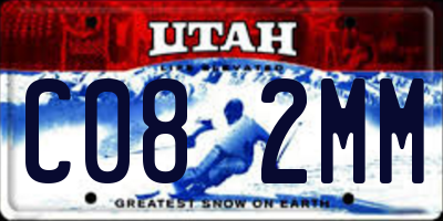 UT license plate C082MM