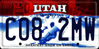 UT license plate C082MW